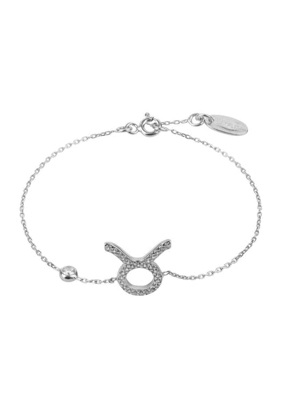 Sterling silver Zodiac bracelet with white zirconia