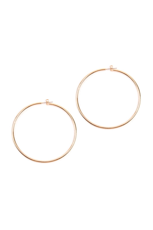 Wire Hoop Earrings in Gold, Silver, Matte Gold, Matte Silver