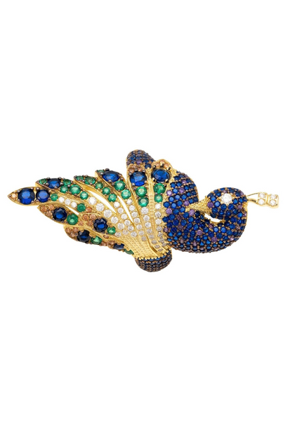 Peacock Cocktail Ring Gold