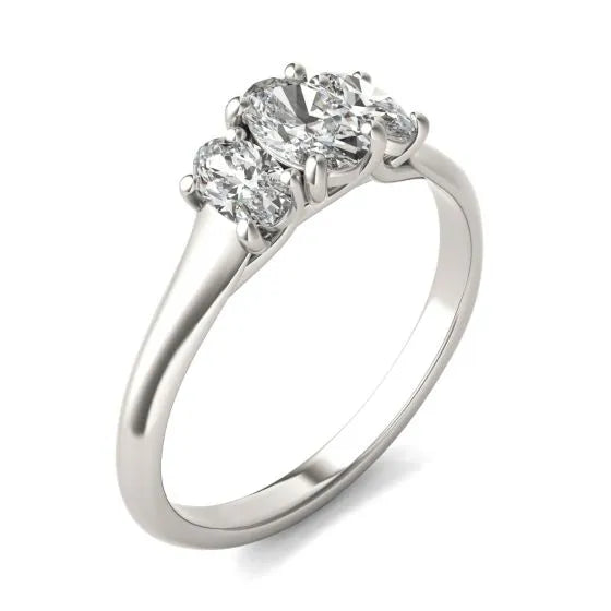 Lab Grown Diamond Three Stone Engagement Ring