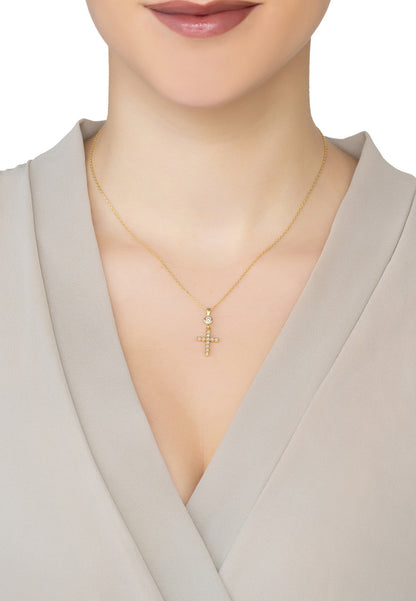 Sparkling Cross Pendant Necklace