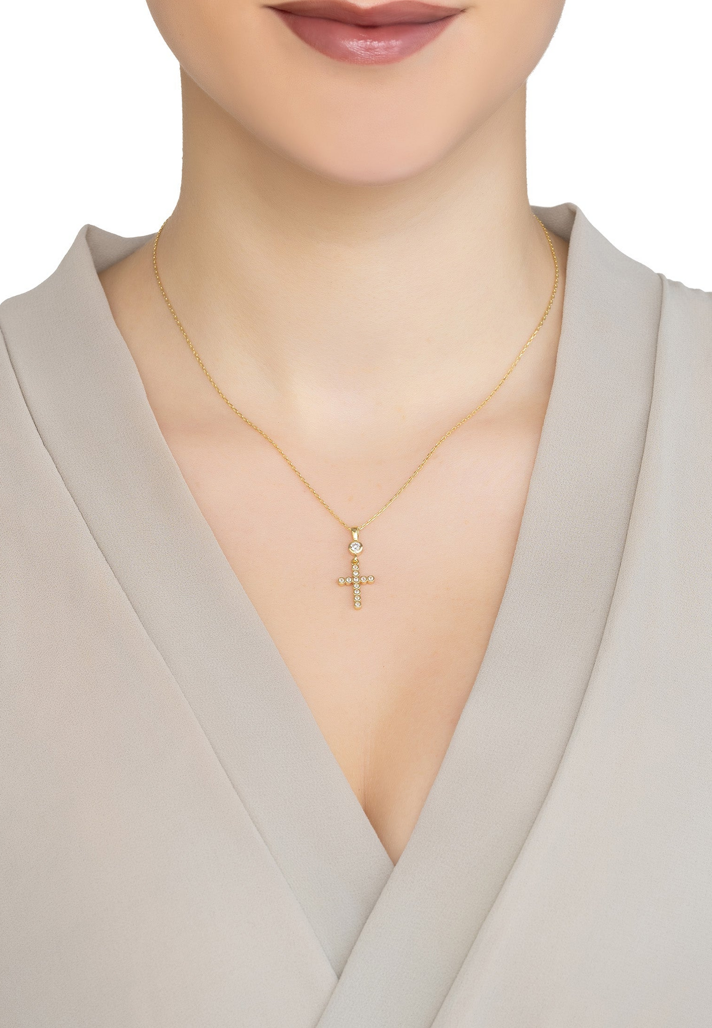 Sparkling Cross Pendant Necklace