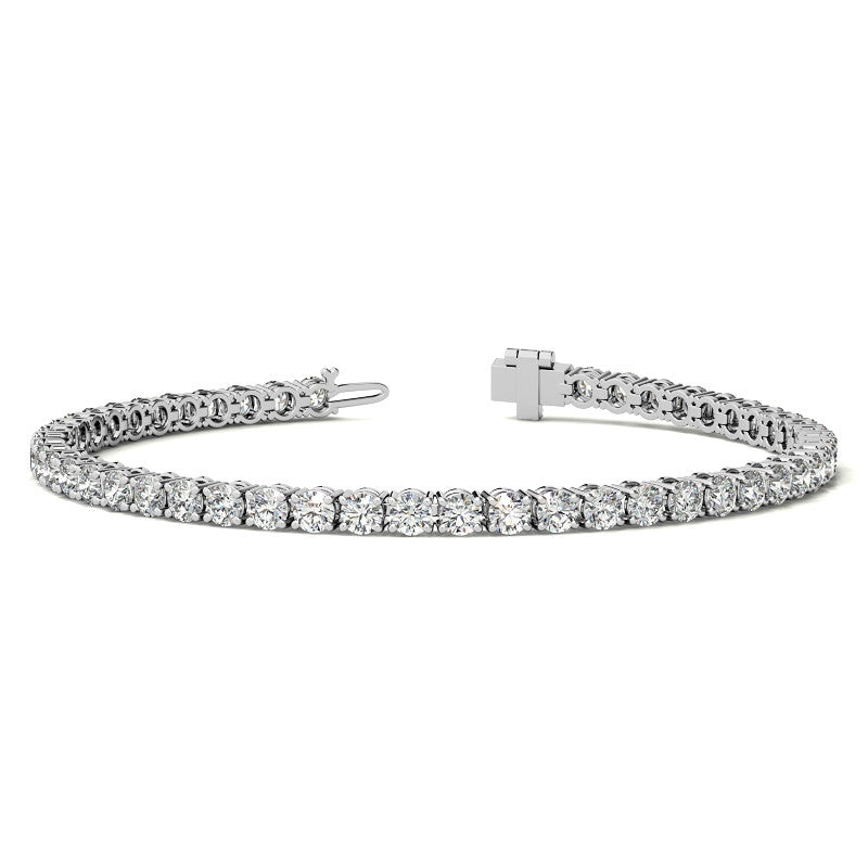 Diamond bracelet on a white background