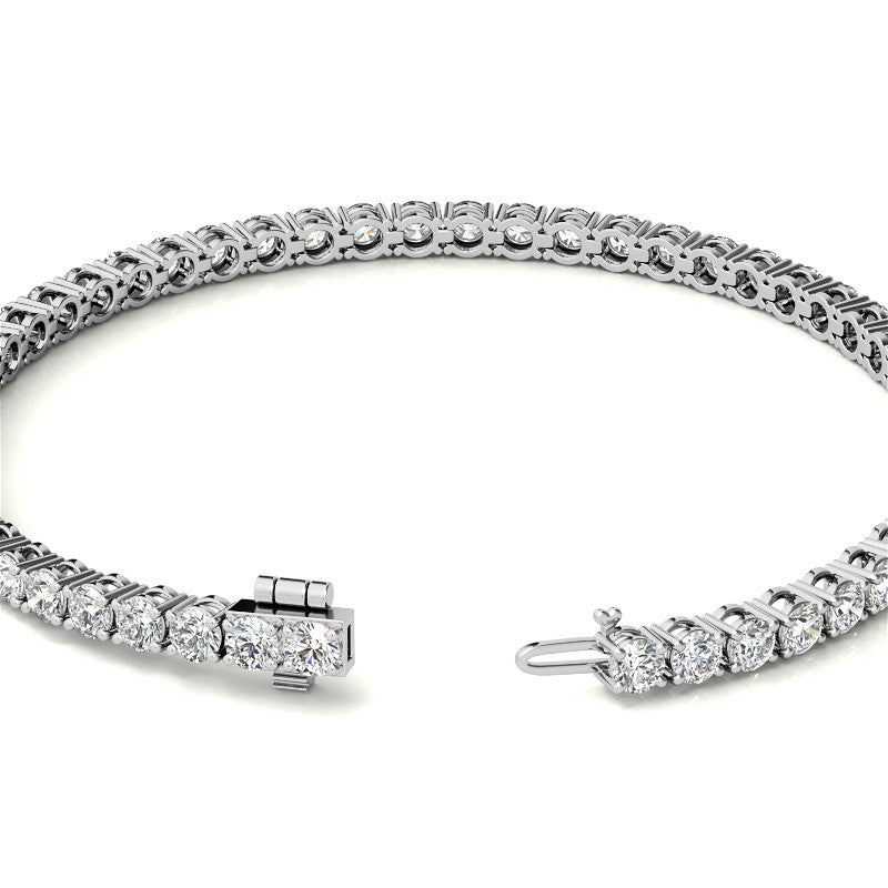 Diamond bracelet on a white background