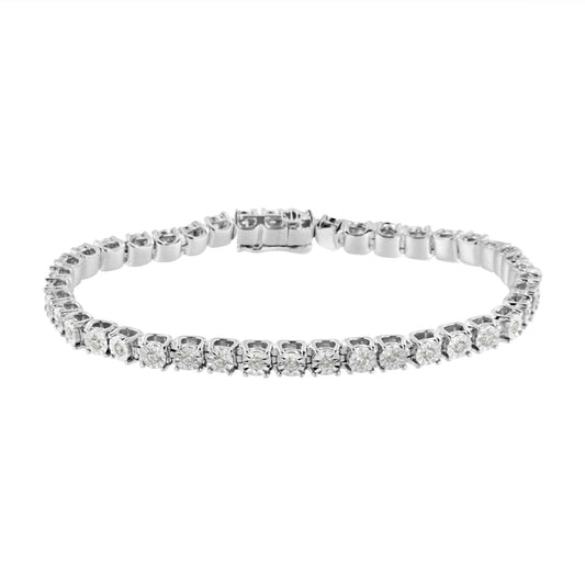 Miracle-Set Diamond Tennis Bracelet