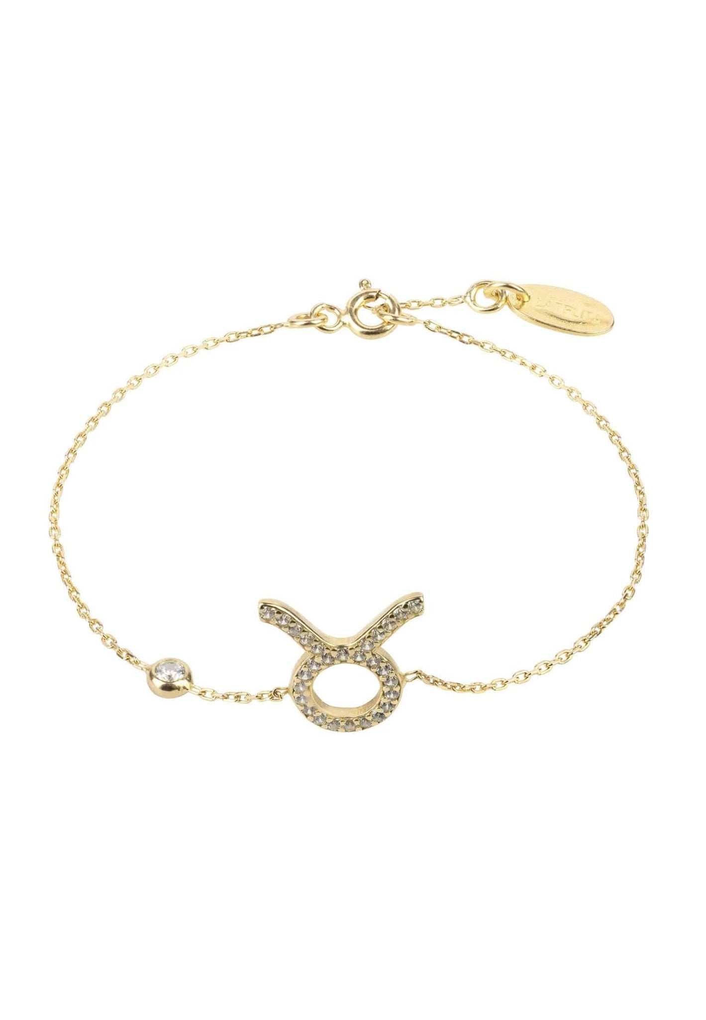 Taurus bracelet with star sign motif in Gold