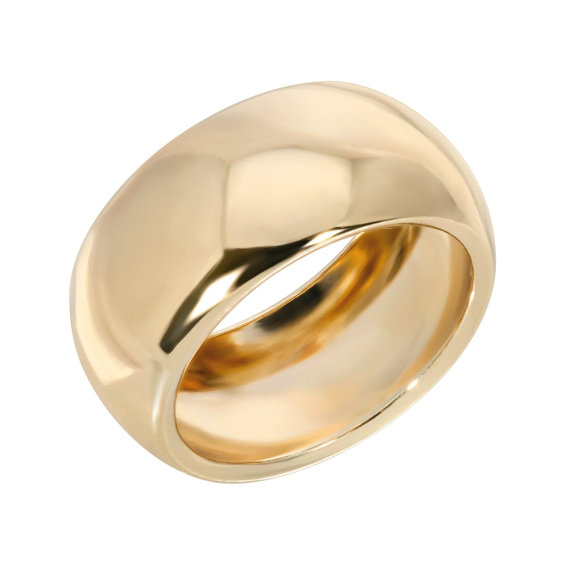 Geometric 9.5MM Domed Ring in Gold
