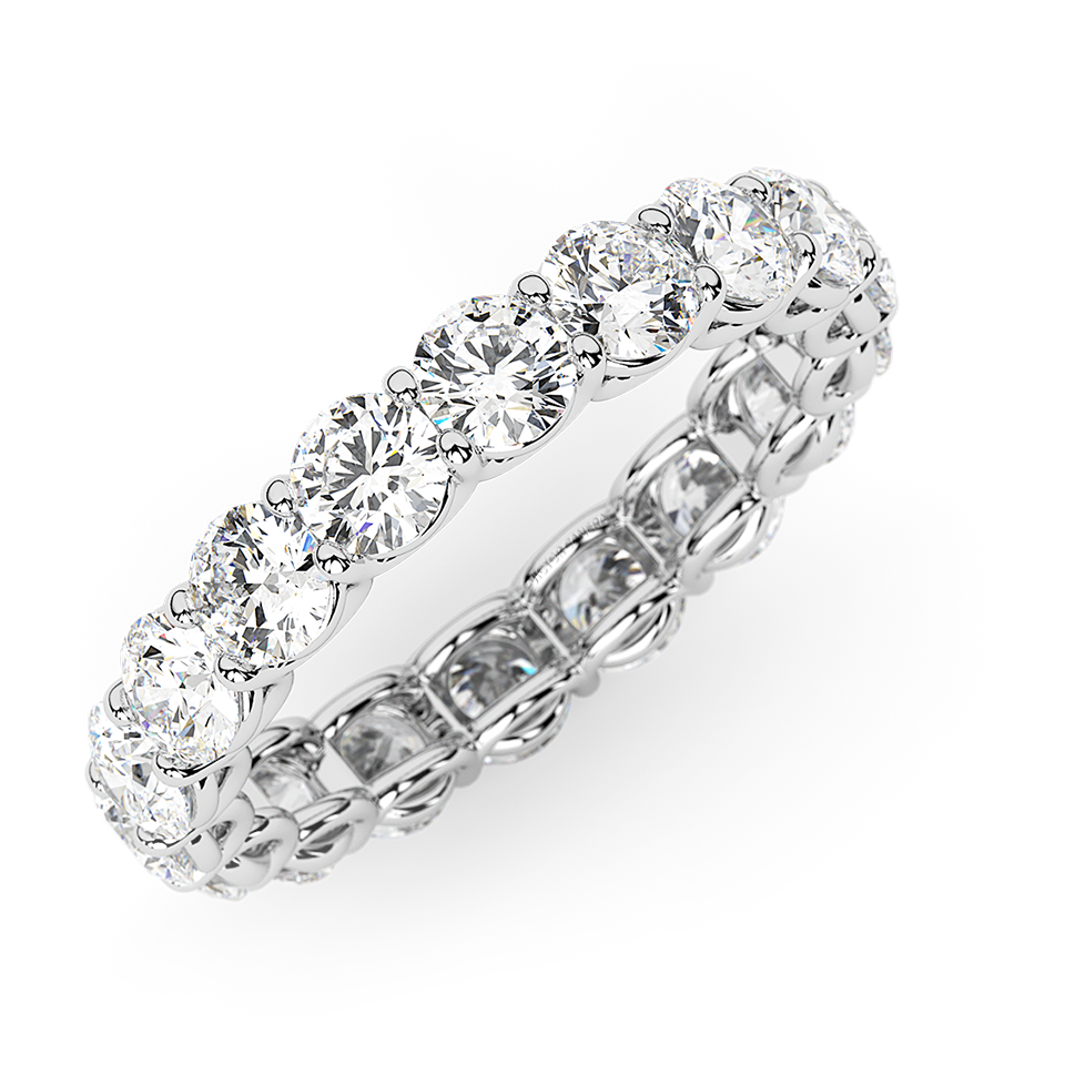 Round Lab Grown Diamond Eternity Band in 14K White Gold