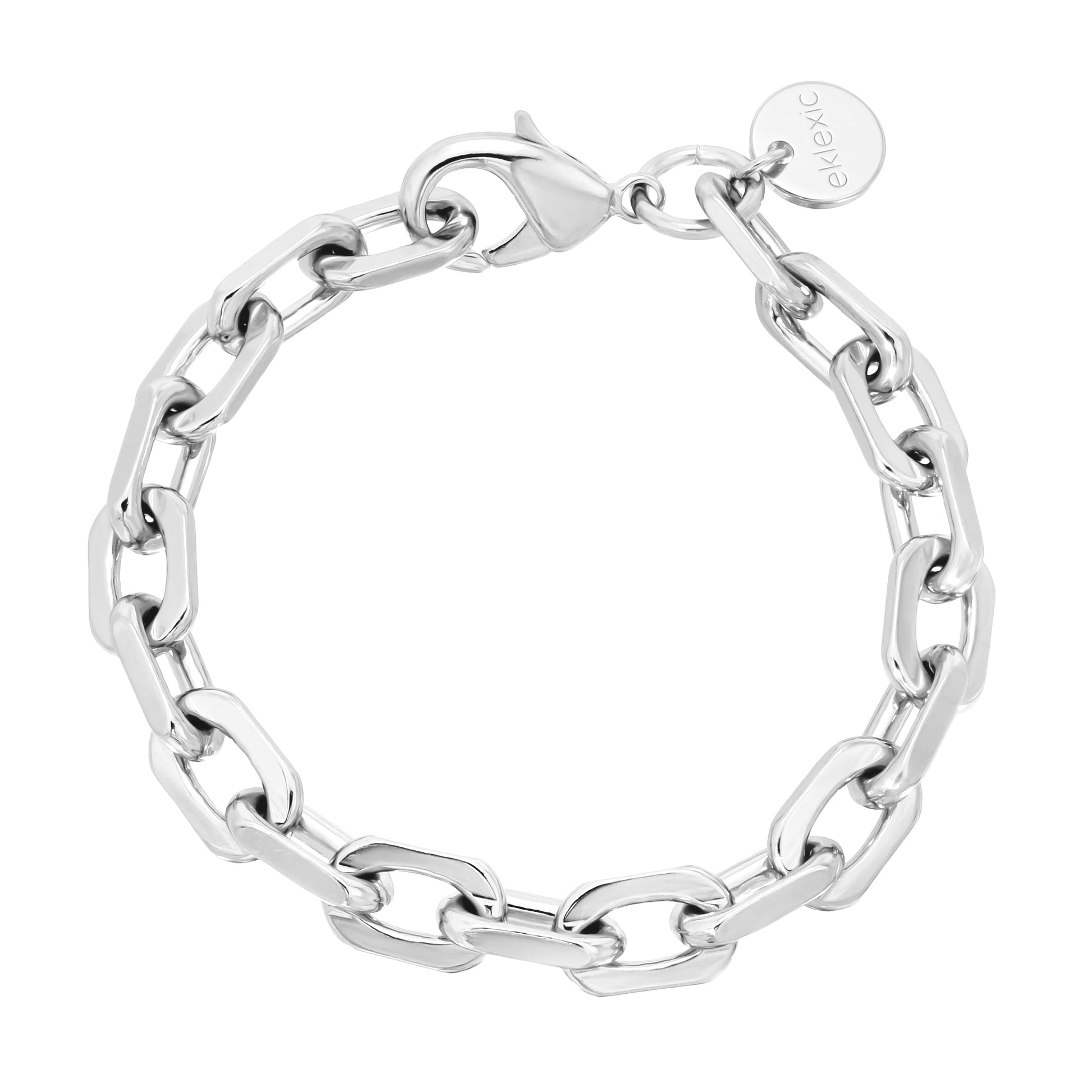 Lennon anklet in Silver with brass links