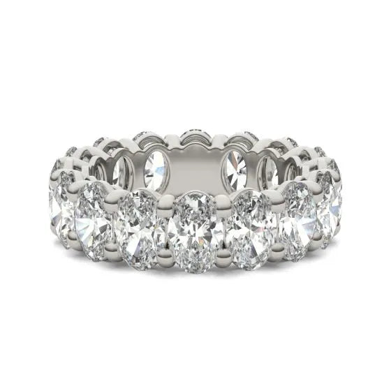 5 5/8 CTW Oval Lab Grown Diamond Couture Classic Eternity Ring