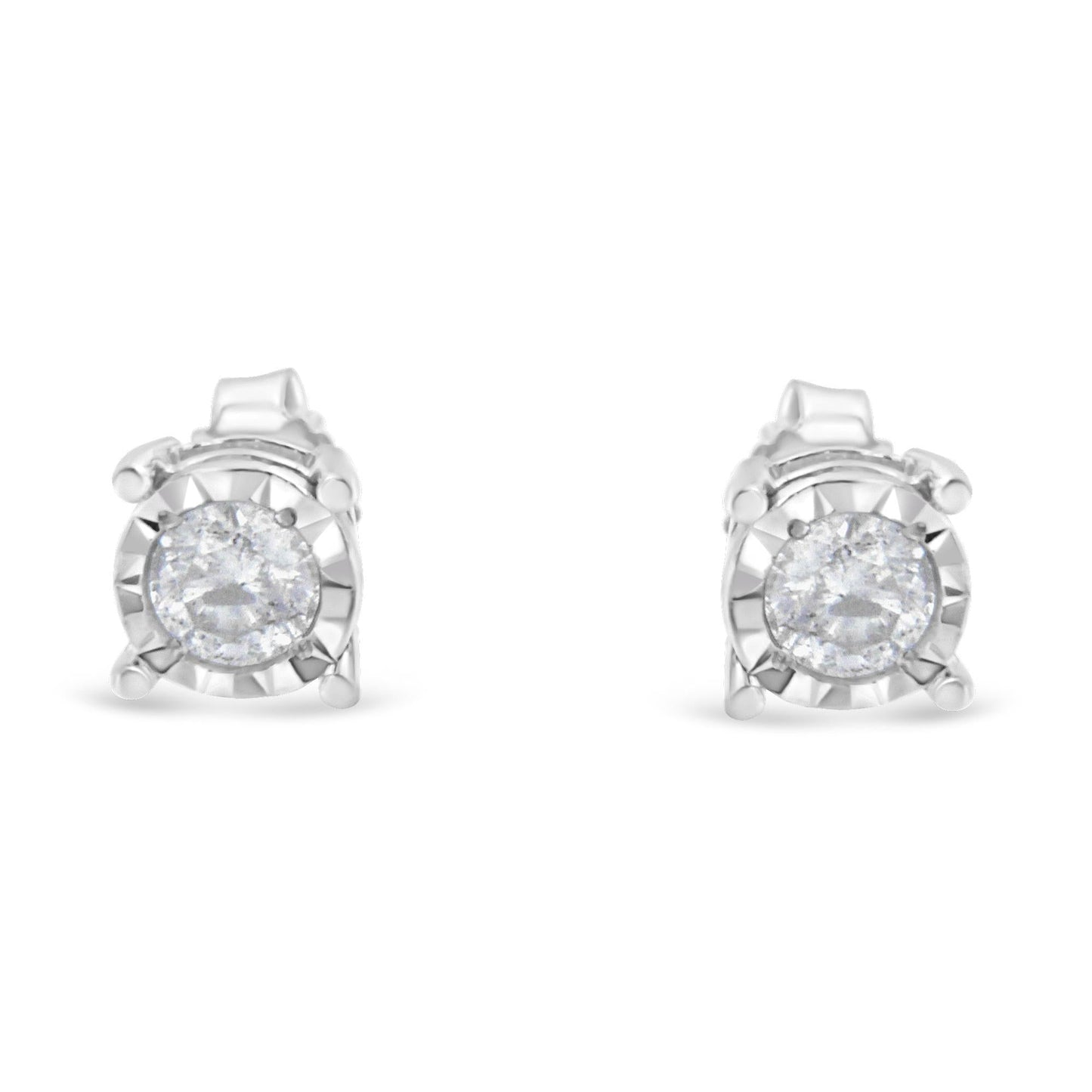 Everyday Round Brilliant-Cut Diamond Miracle-Set Studs