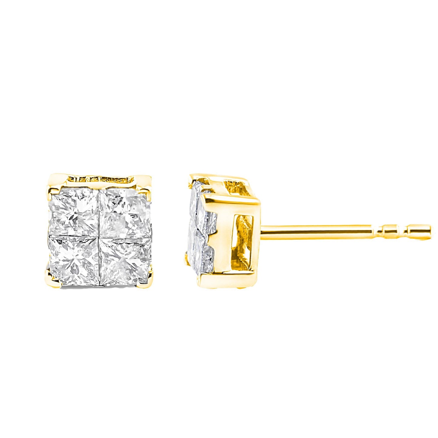 Princess-Cut 1 ct. Diamond Stud Earrings