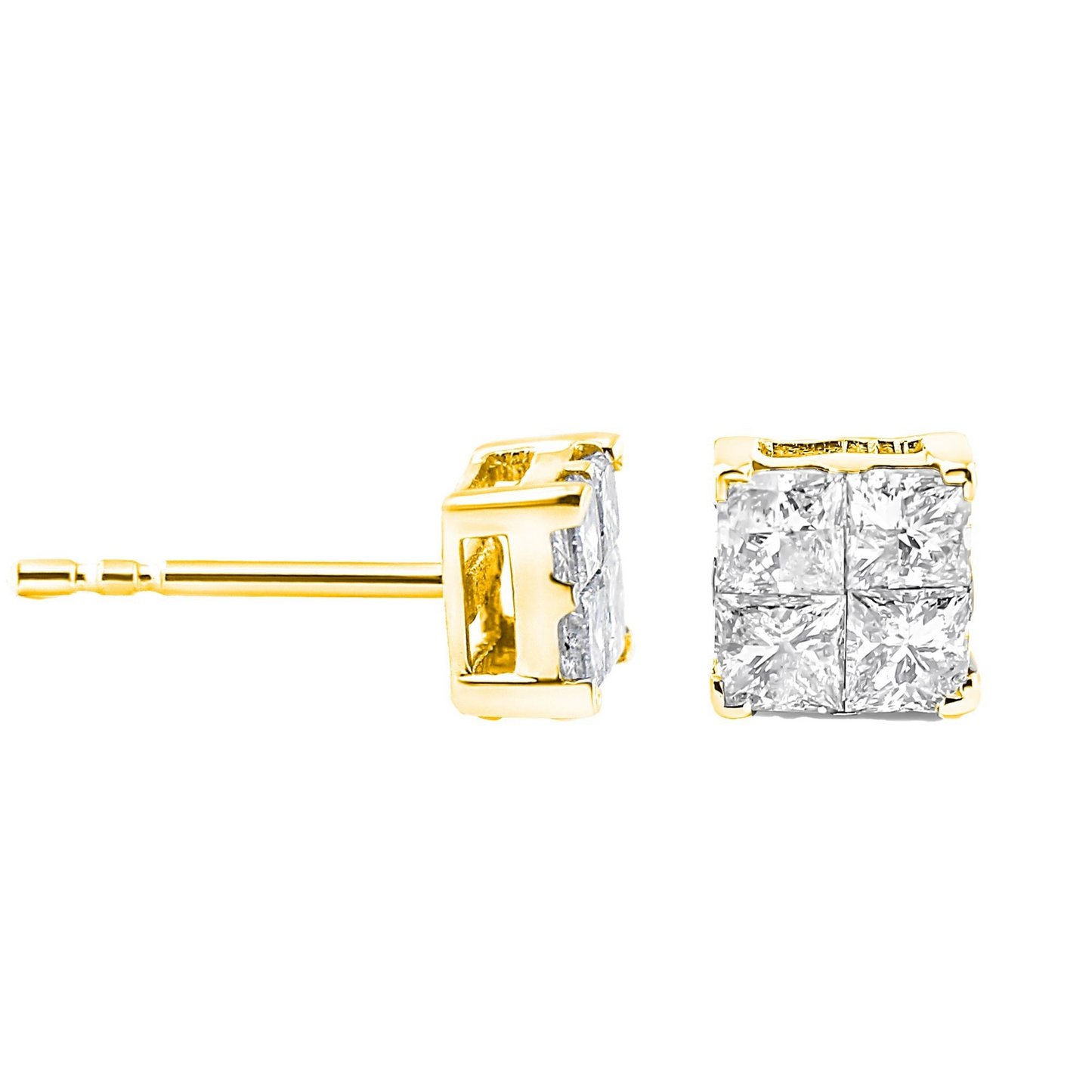 Princess-Cut 1 ct. Diamond Stud Earrings