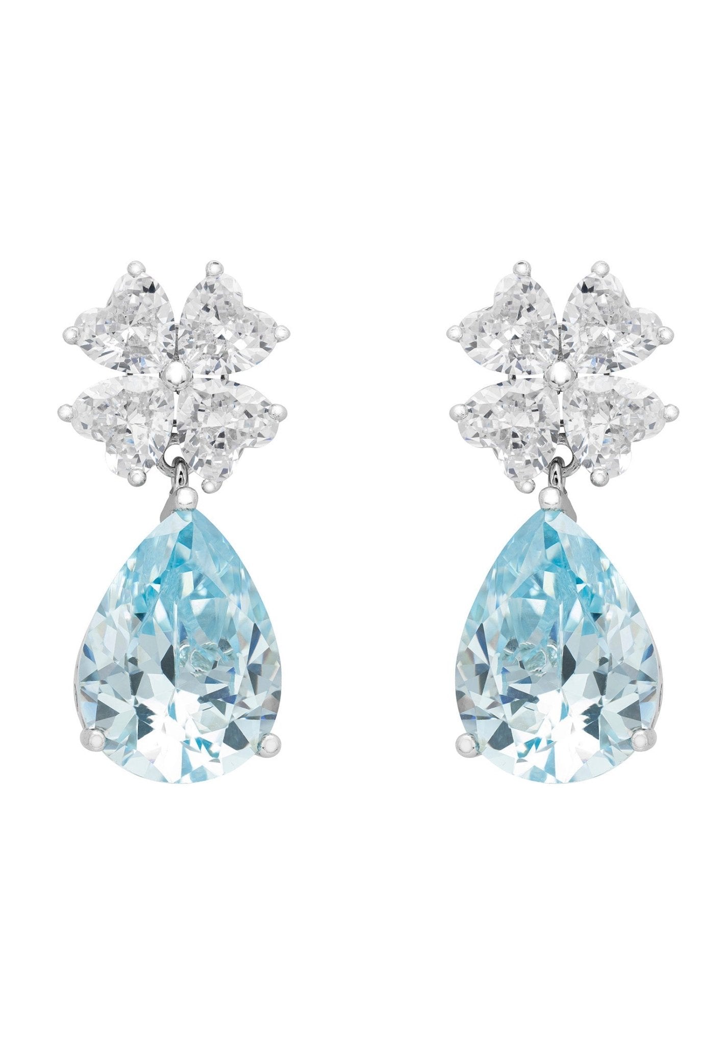 Lab-Grown Blue Topaz Earrings