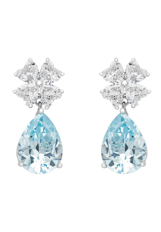 Lab-Grown Blue Topaz Earrings