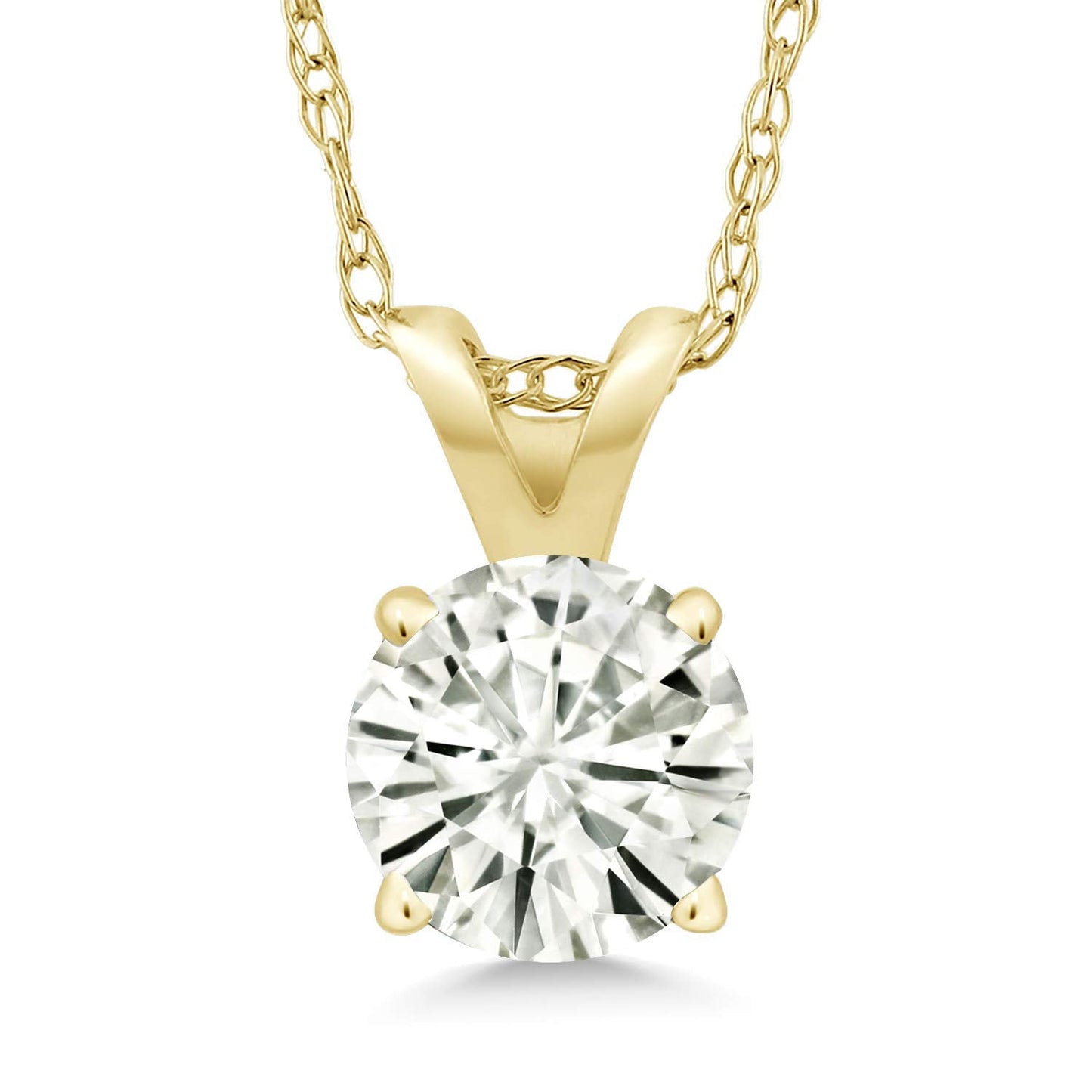 2.00 CTW Lab-Created Moissanite Solitaire Pendant Necklace