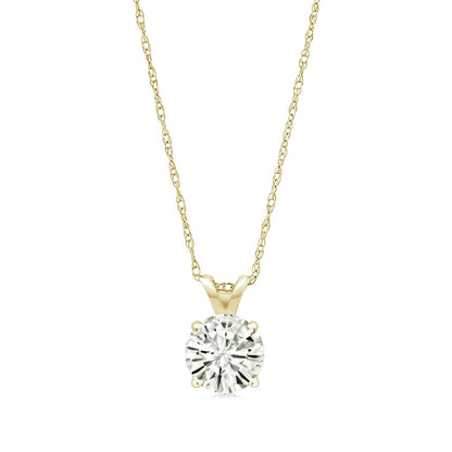 2.00 CTW Lab-Created Moissanite Solitaire Pendant Necklace