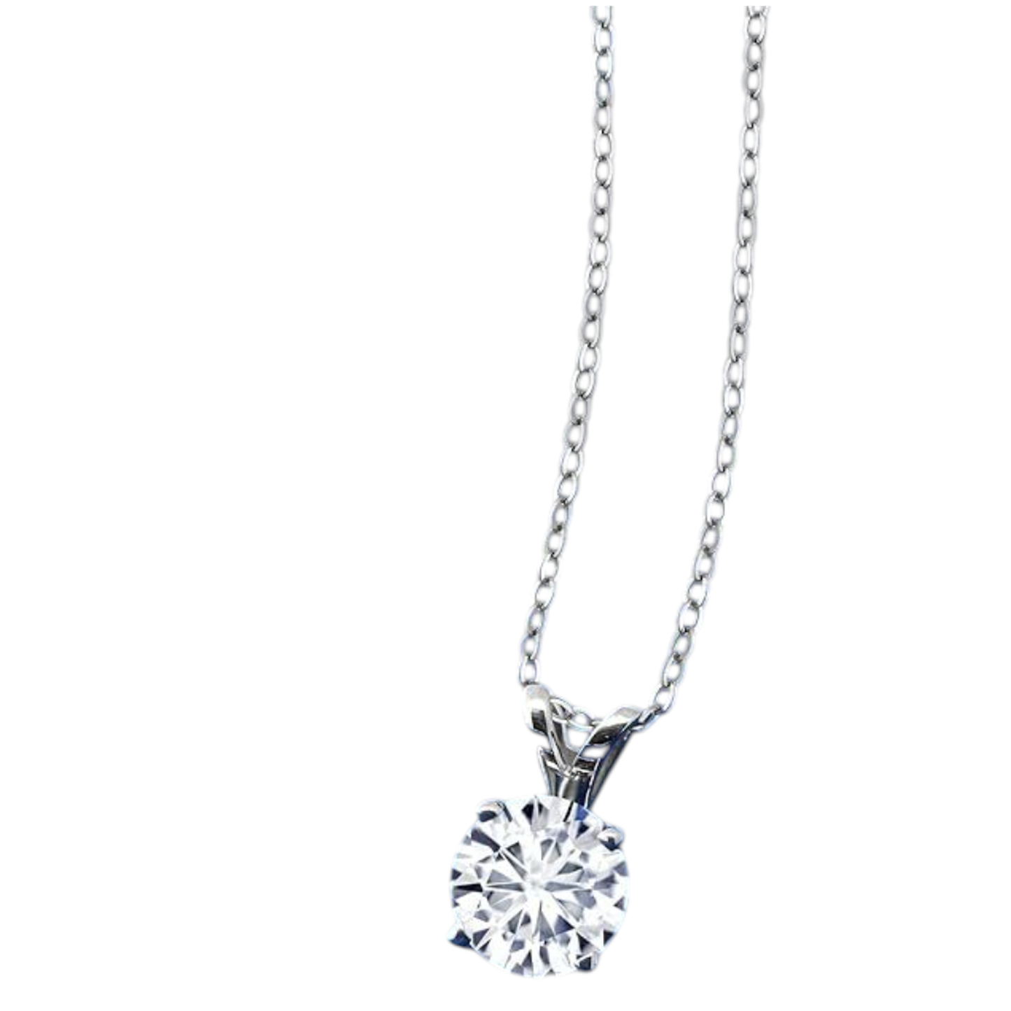 2.00 CTW Lab-Created Moissanite Solitaire Pendant Necklace