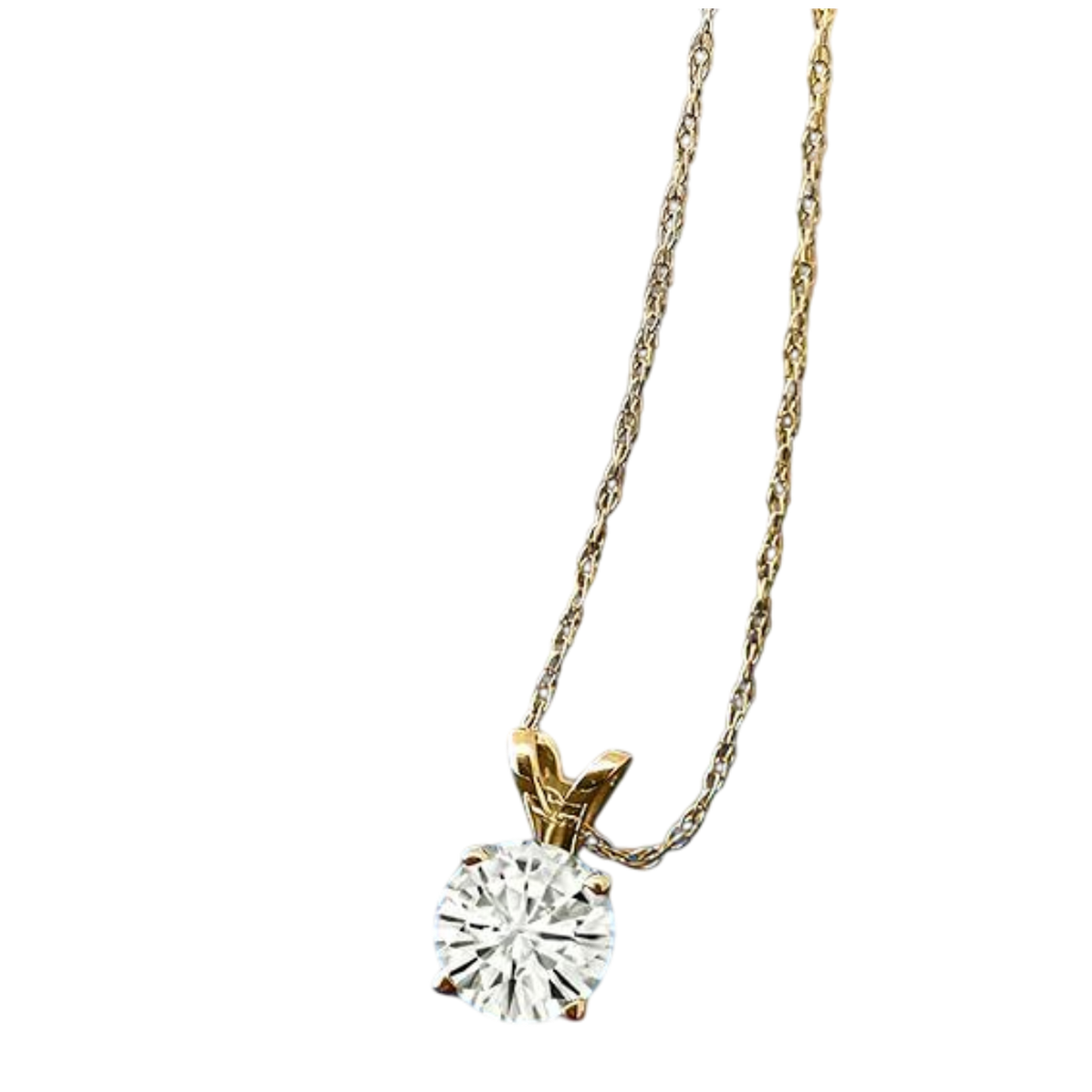 2.00 CTW Lab-Created Moissanite Solitaire Pendant Necklace