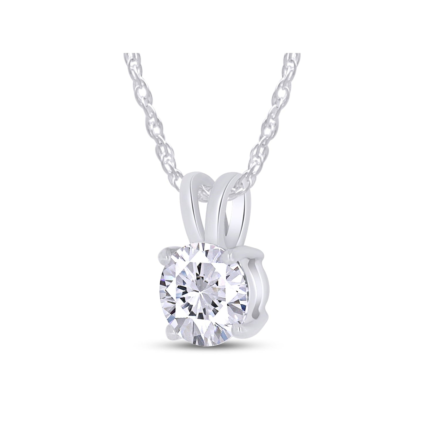 2.00 CTW Lab-Created Moissanite Solitaire Pendant Necklace