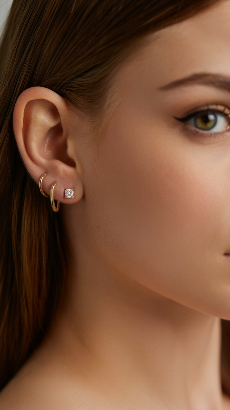 1 CTW Princess-Cut Diamond Stud Earrings