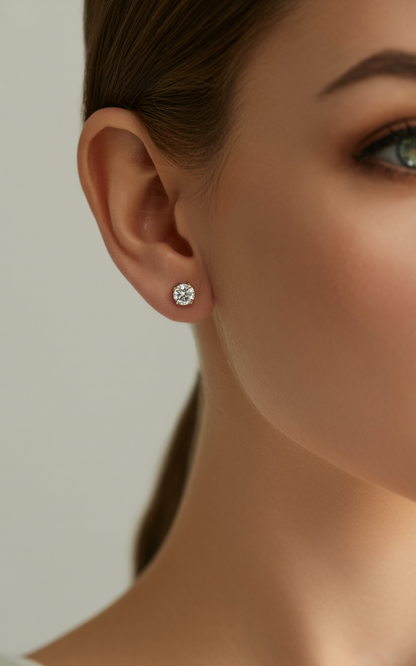 1.50 CTW G-VS Lab Grown Diamond Stud Earrings Yellow or White Gold