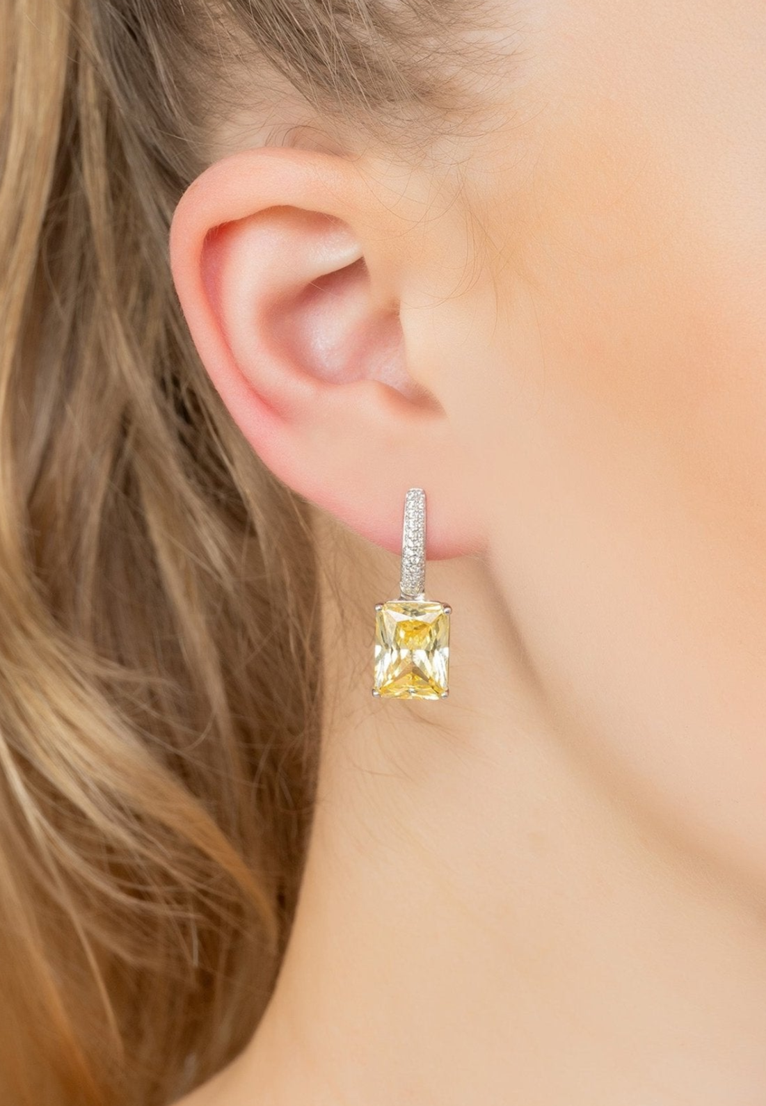 Golden Topaz Drop Earrings