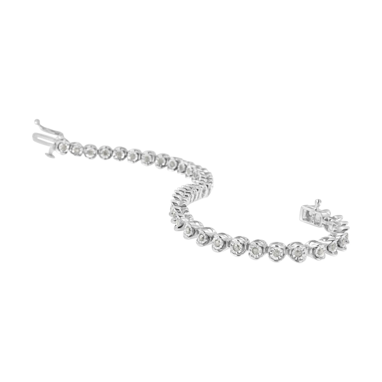 Miracle-Set Diamond Tennis Bracelet