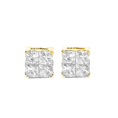 Princess-Cut 1 ct. Diamond Stud Earrings