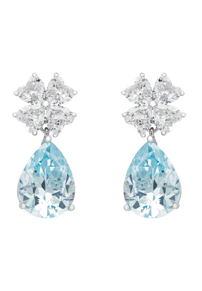 Victoria Blue Topaz Teardrop Earrings