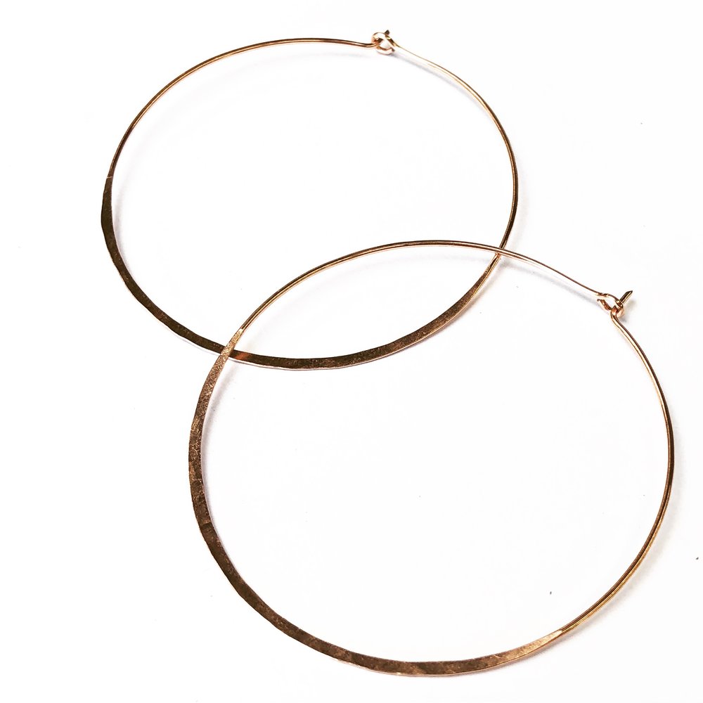 Ritu Hoops - Sterling Silver Everyday Hoops | Rose Gold