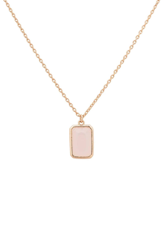 Rosegold necklace with rose quartz gemstone