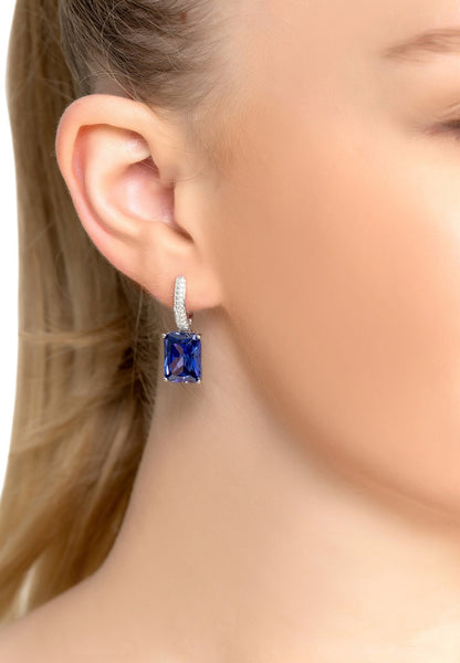 Silver Tanzanite Drop Earrings