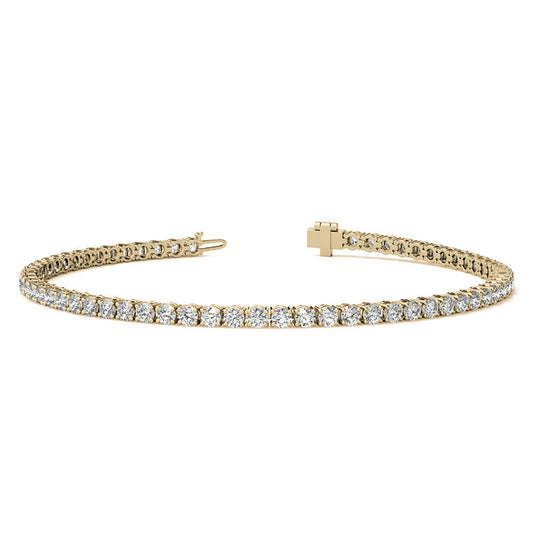 3.50 CTW Lab Grown Diamond Tennis Bracelet 14kt (G/Vs) AGI Certified