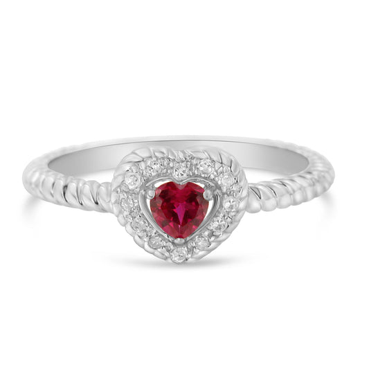 lab grown ruby ring