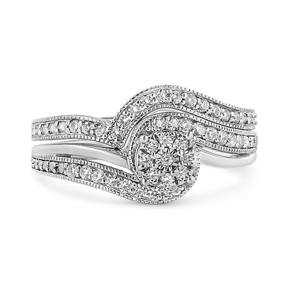 Vintage-Style Bridal Set Ring and Band