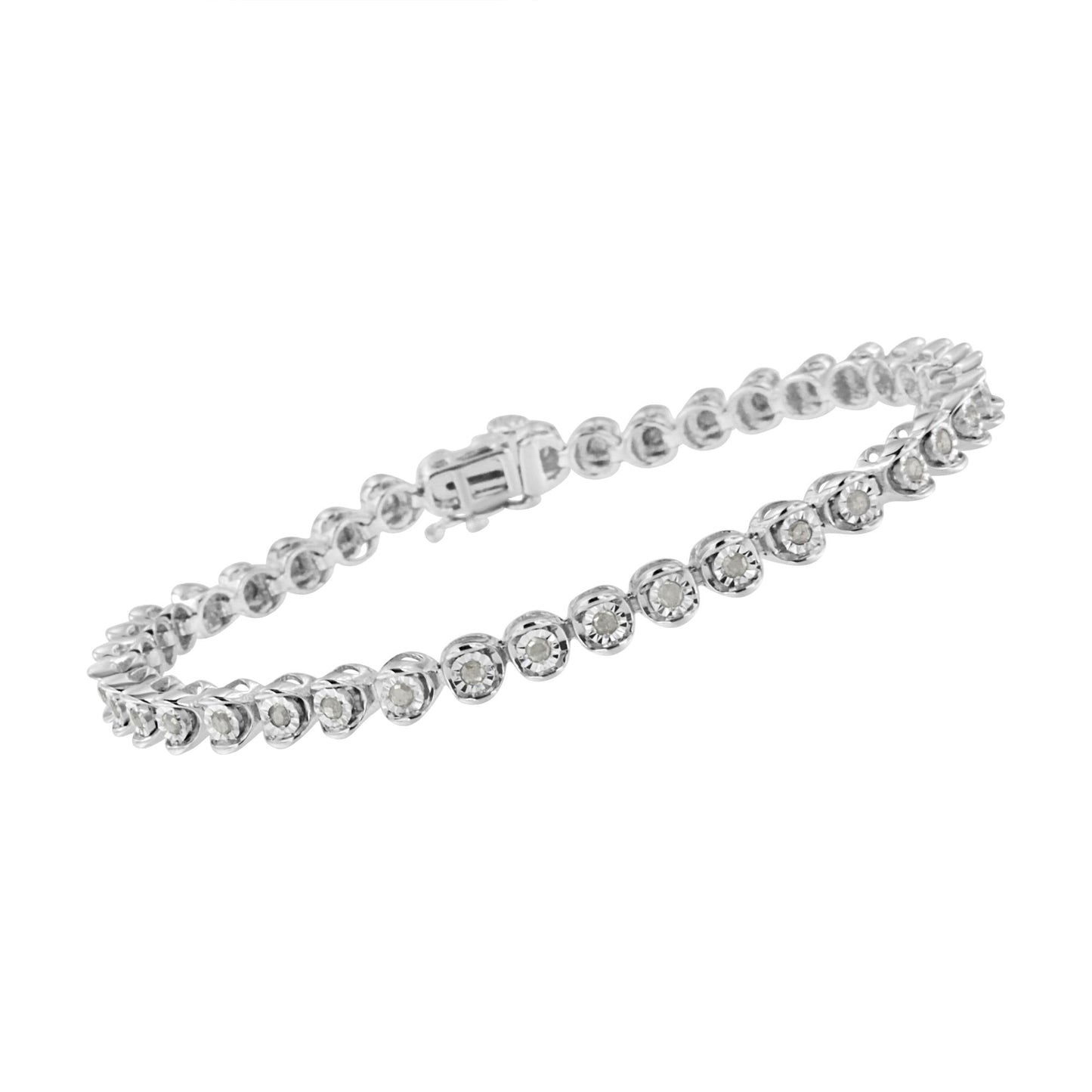 Miracle-Set Diamond Tennis Bracelet