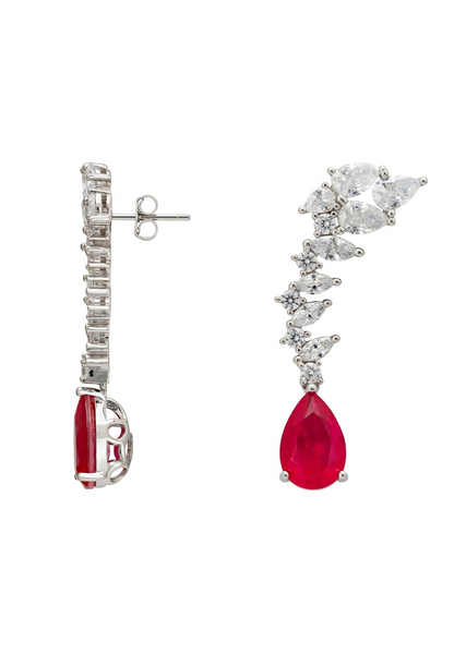 Pink Tourmaline Teardrop Earrings