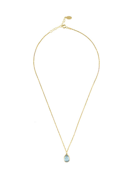 Delicate Blue Topaz Sterling Silver Necklace