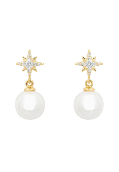 North Star Pearl Earrings