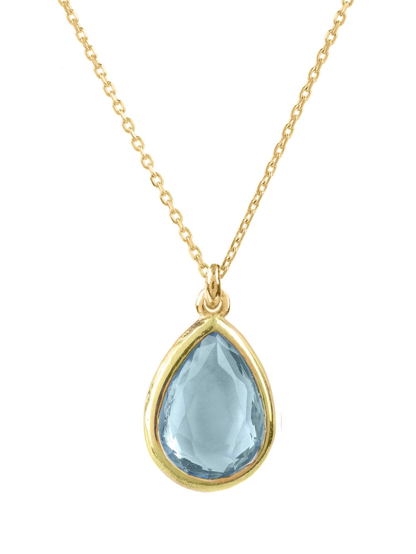 Delicate Blue Topaz Sterling Silver Necklace