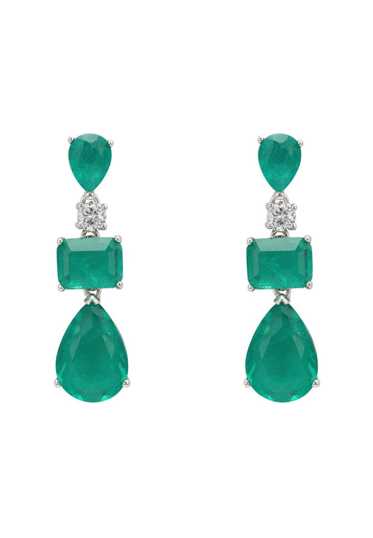 Colombian Emerald Pear Drop Earrings