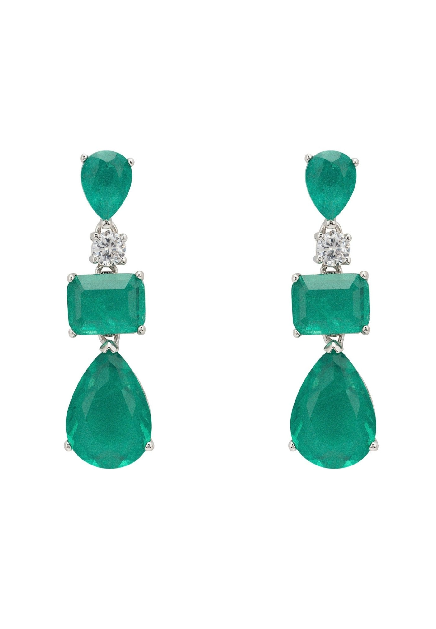 Colombian Emerald Pear Drop Earrings