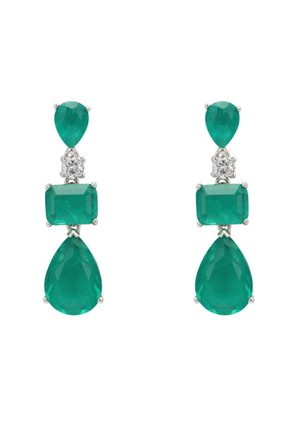 Colombian Emerald Pear Drop Earrings