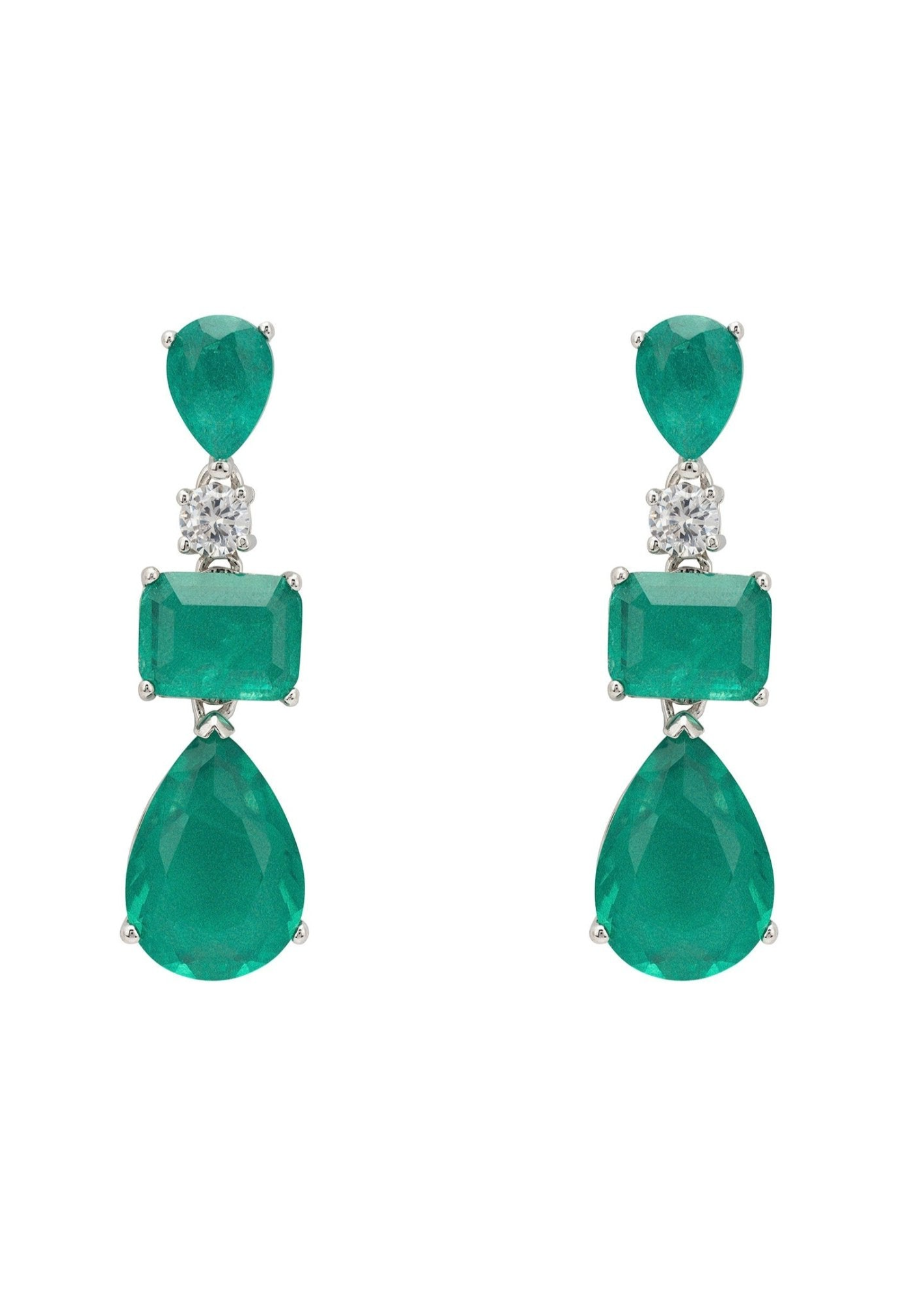 Colombian Emerald Pear Drop Earrings