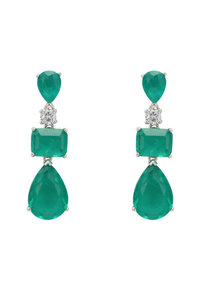 Colombian Emerald Pear Drop Earrings