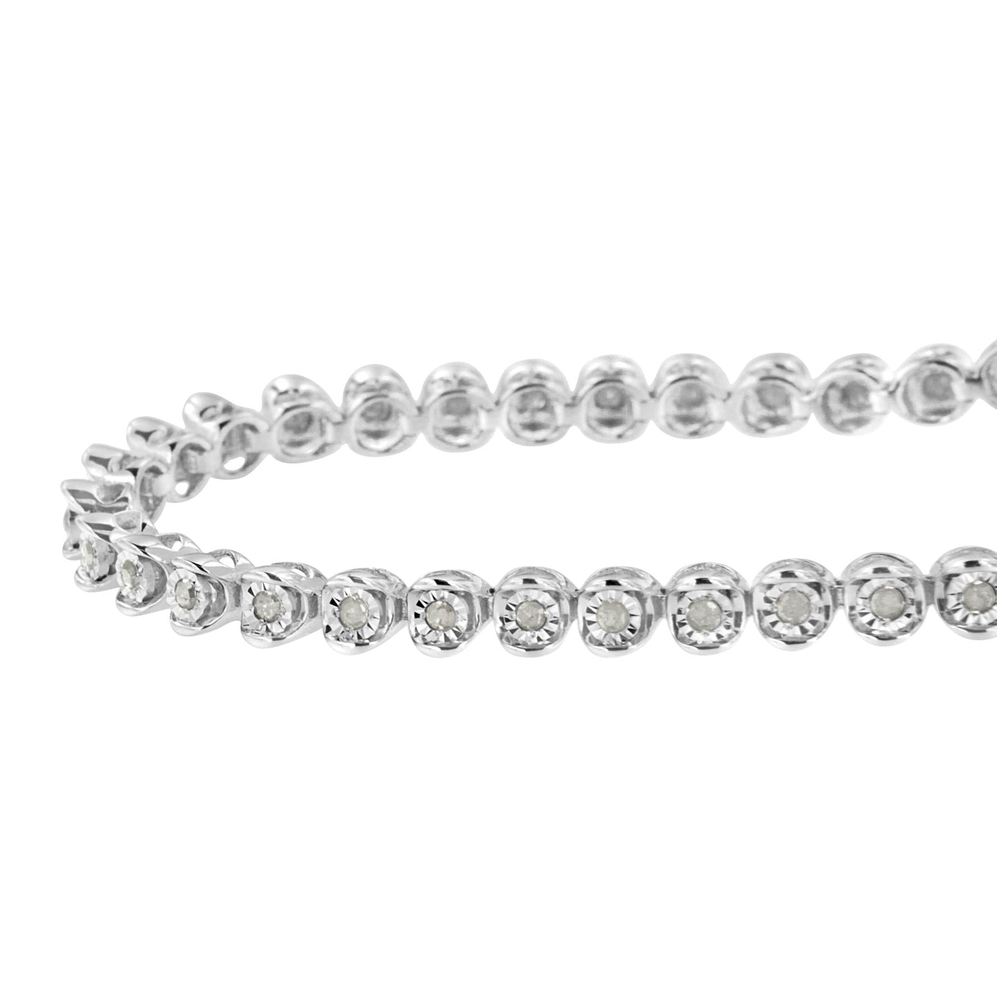 Miracle-Set Diamond Tennis Bracelet