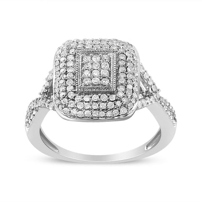 Emma Round-Cut Diamond Cluster Cushion Ring