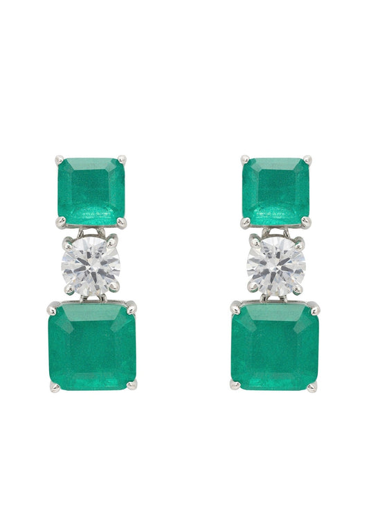 Colombian Emerald Silver Drops