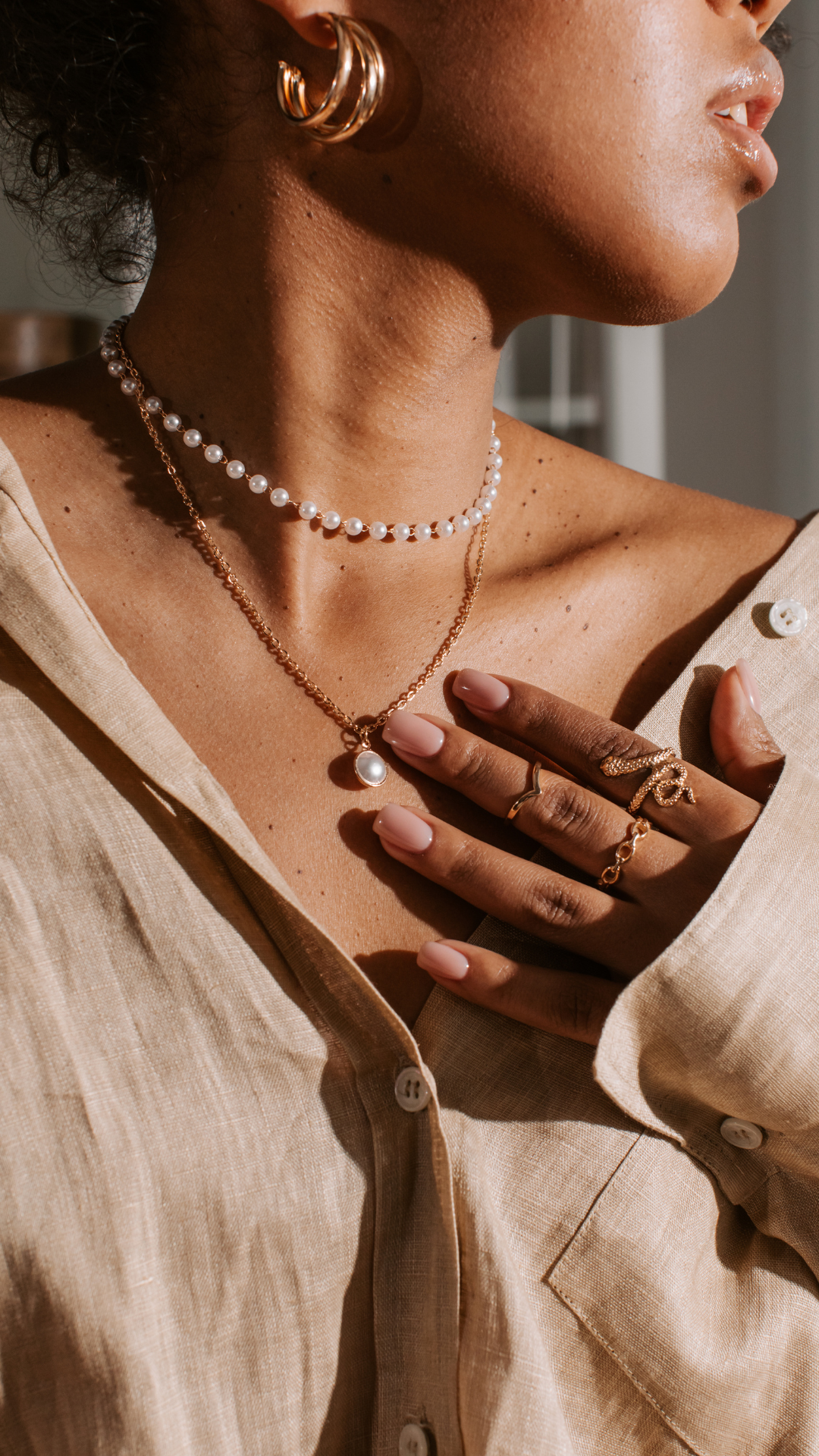 Chevron Ring in Rose Gold Jewelry
